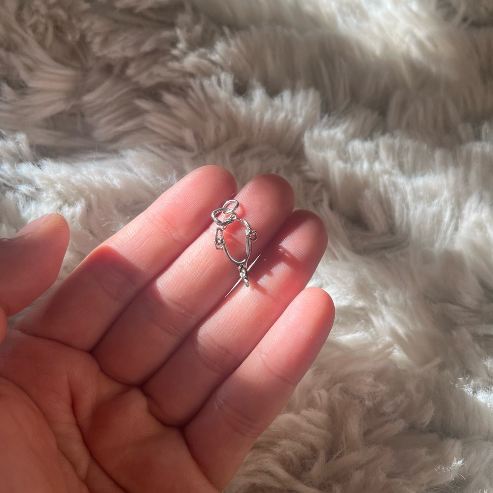 Vintage sterling silver western boot spur charm